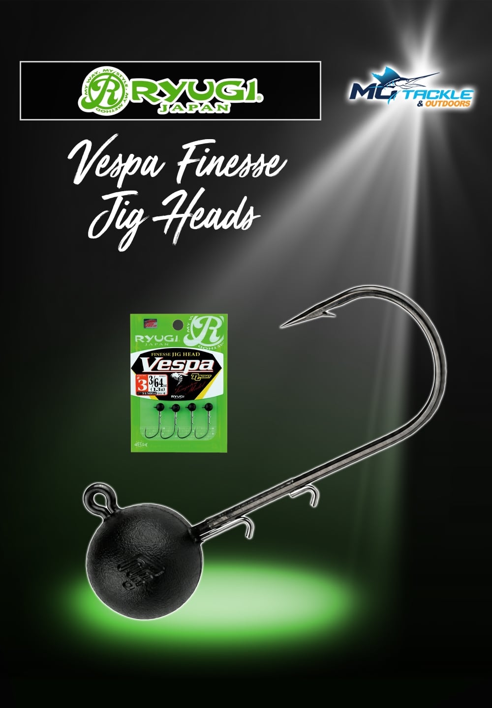 New - Ryugi Vespa Finesse Jig Head