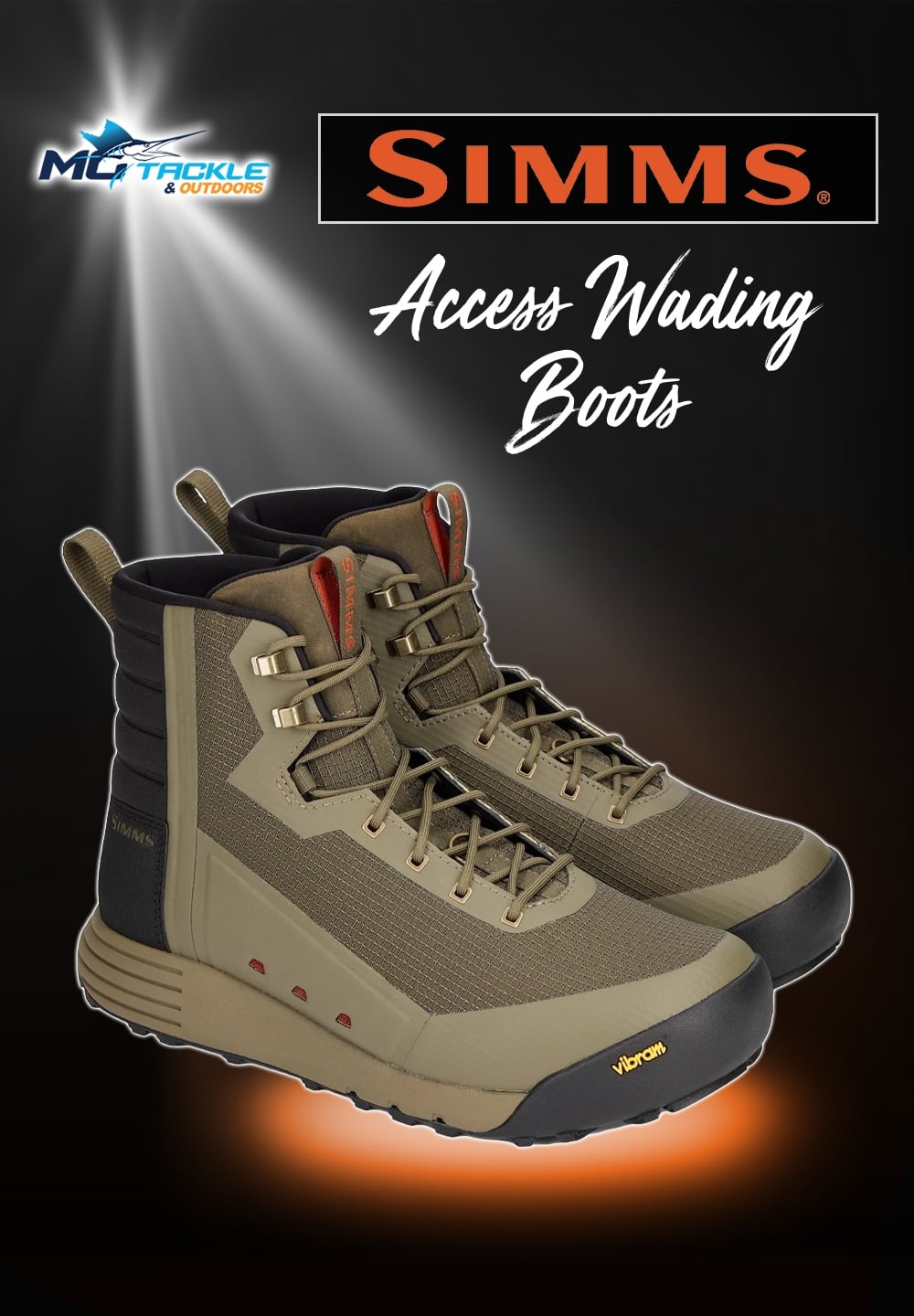 New - Simms Access Wading Boots