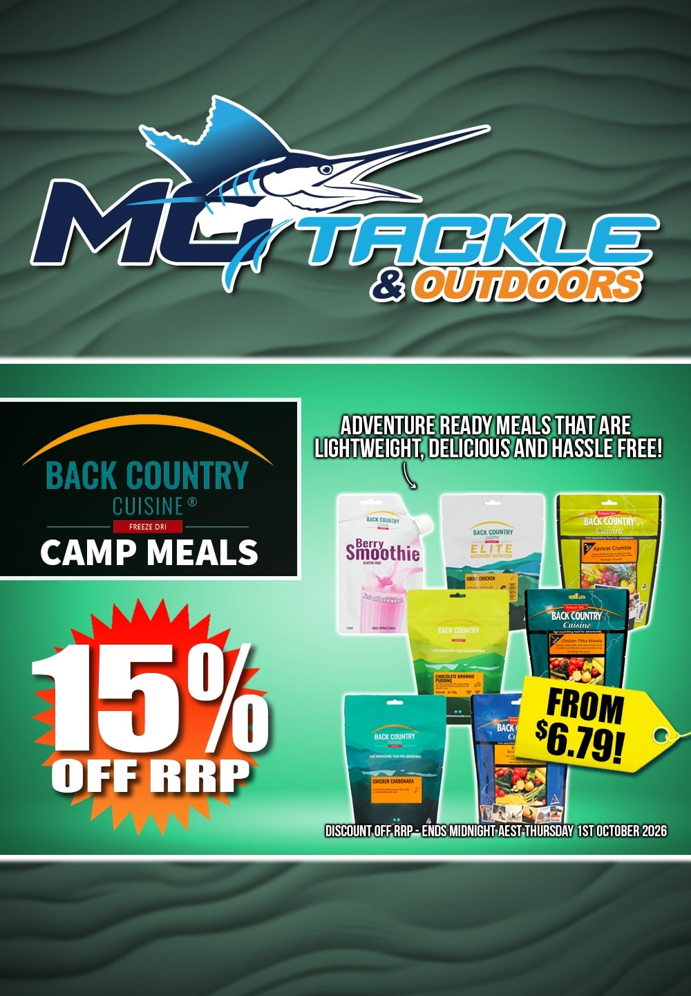 15% off Back Country
