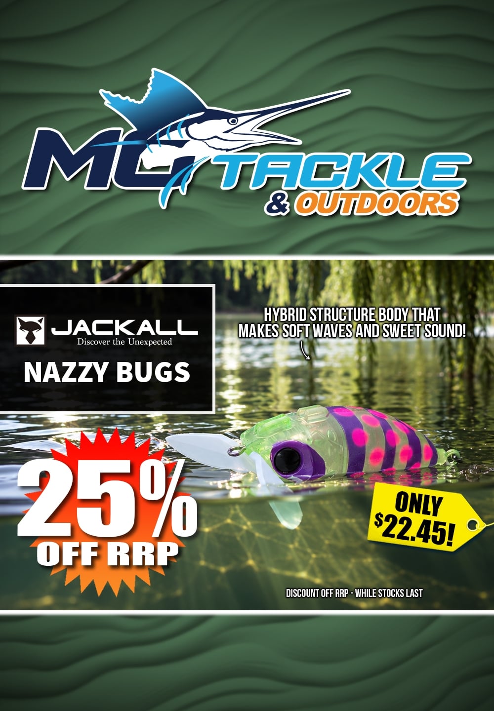 25% off Jackall Nazzy Bug Lure