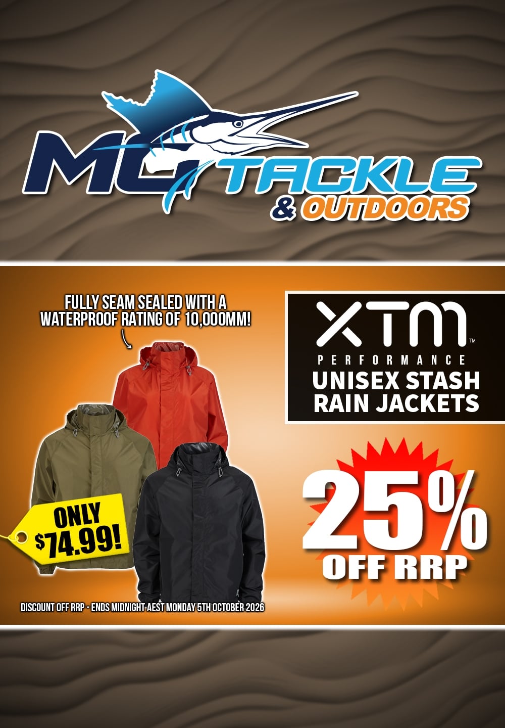 25% off XTM Unisex Stash 2L Rain Jacket