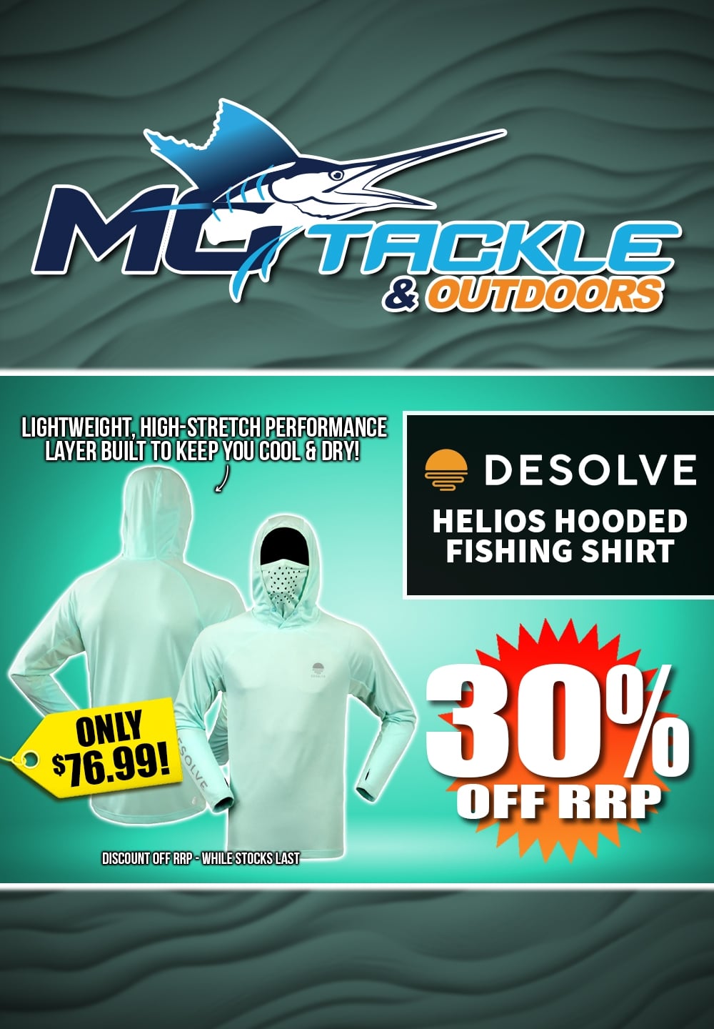 30% off Desolve Helios Hooded Fishing Shirt