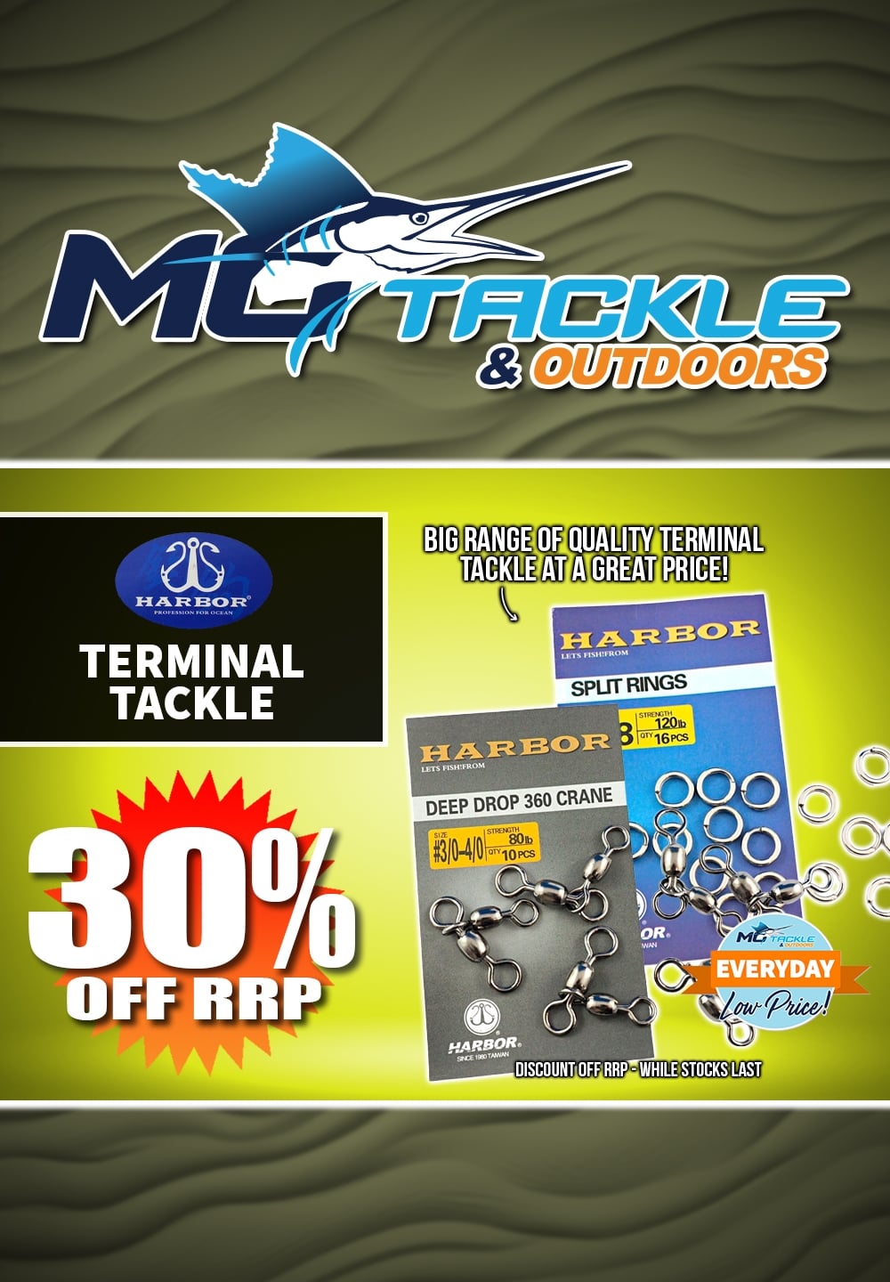 30% off Harbor Terminal Tackle