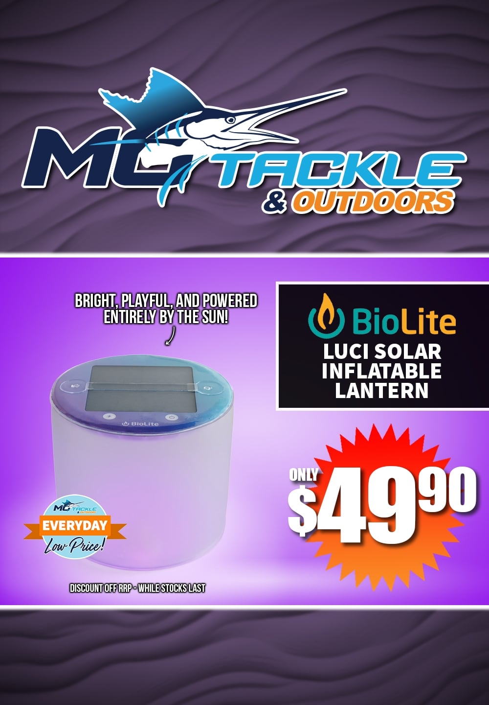 BioLite Luci Original S26 Solar Inflatable Lantern only $49.90