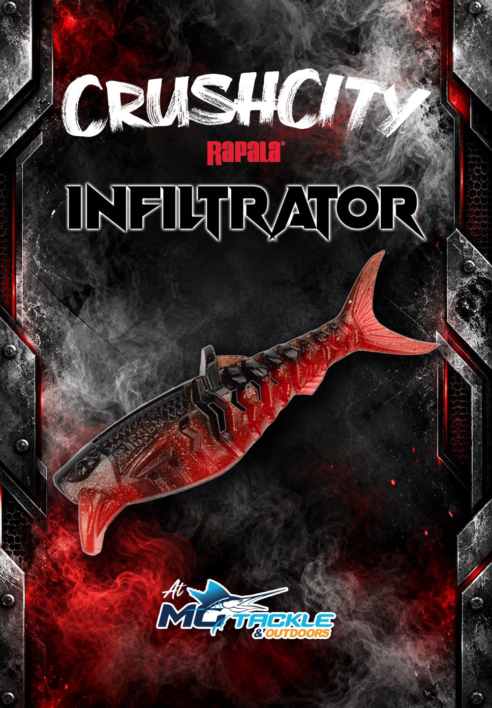New - Rapala Crush City Customs Infiltrator Lure