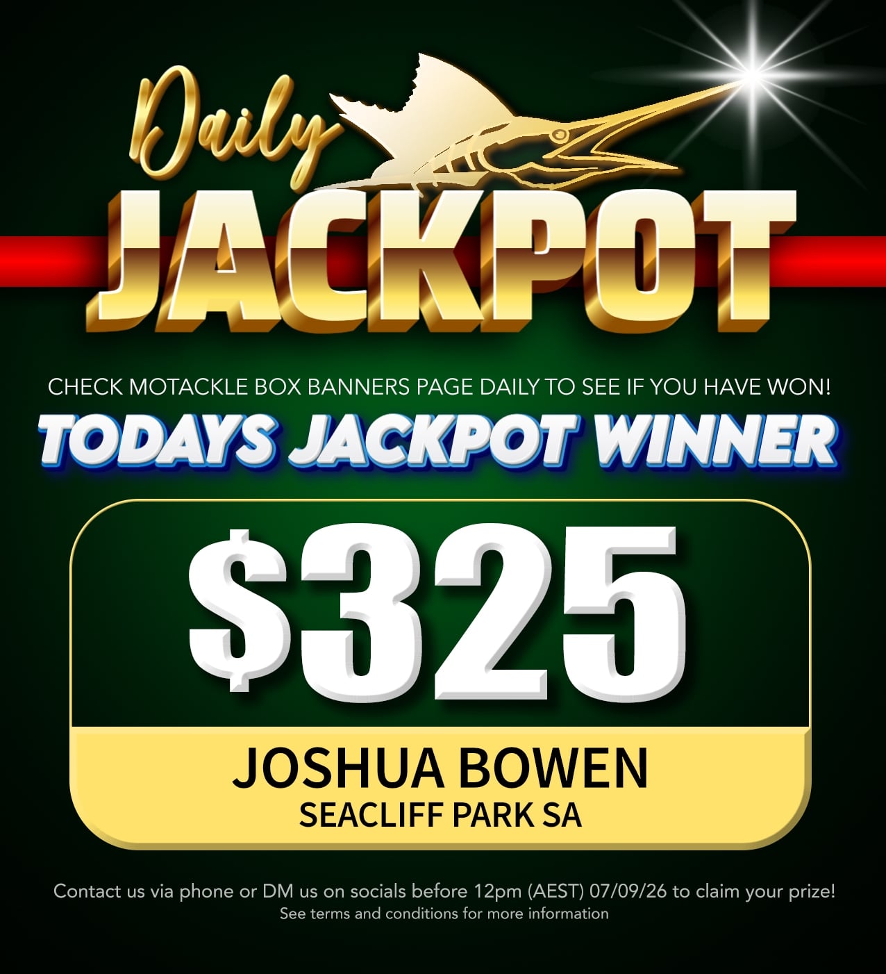 Daily Jackpot Winner
