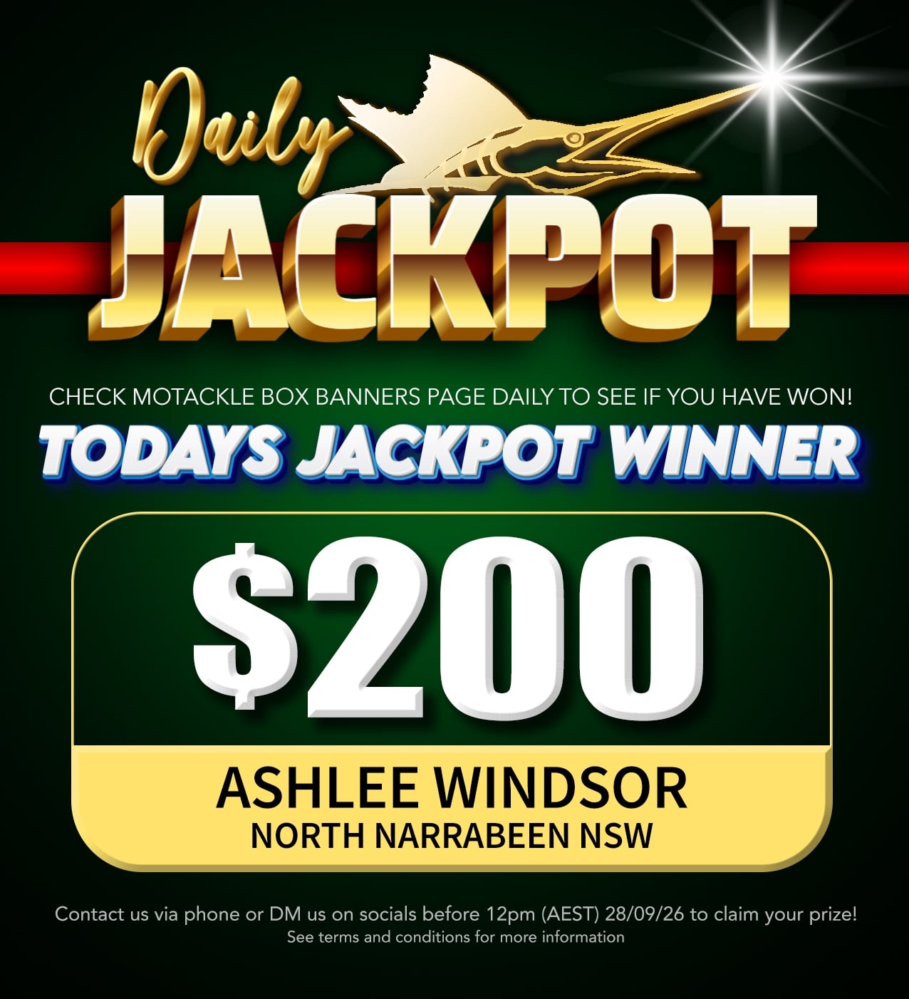 Daily Jackpot Winner