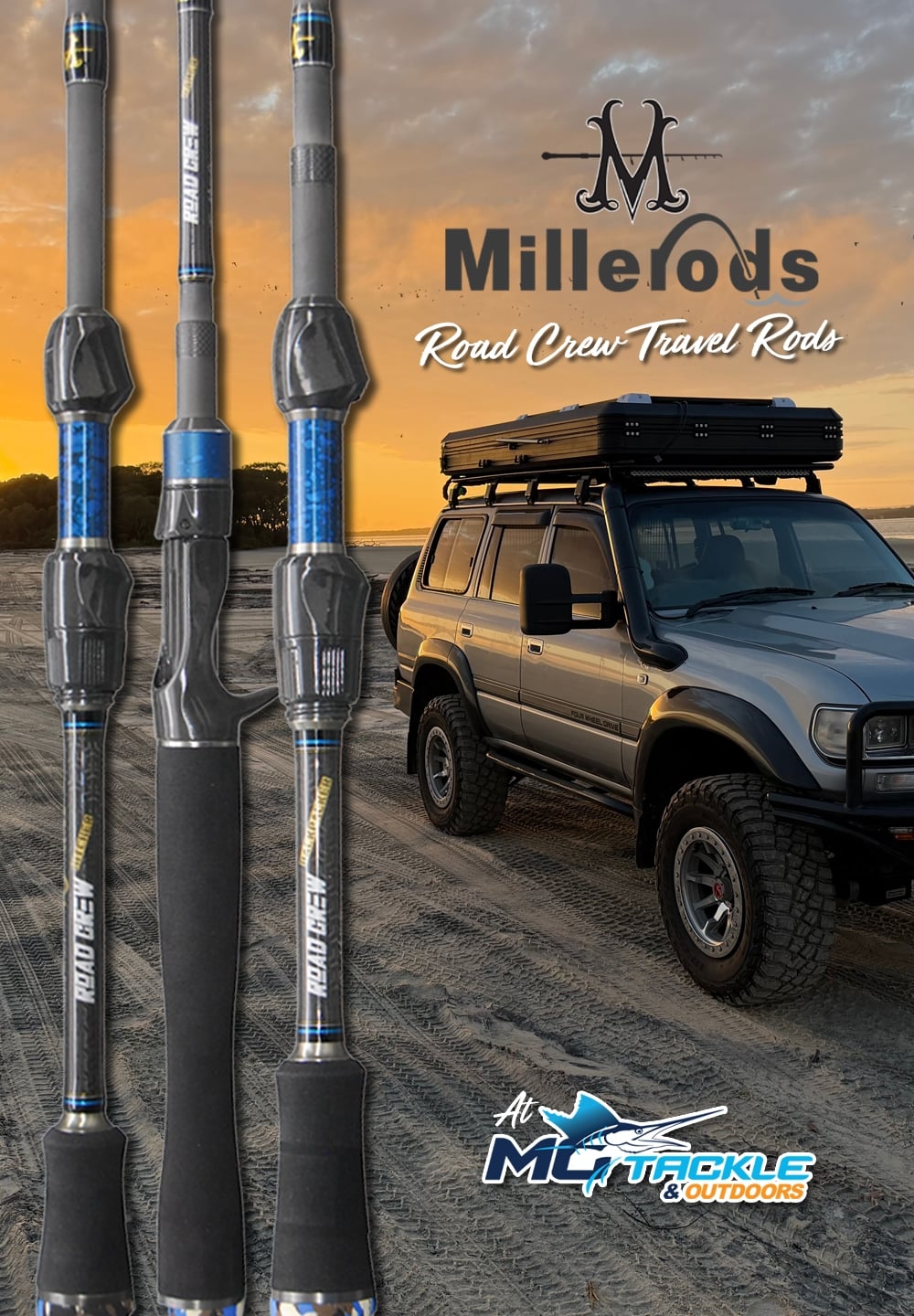 New - Millerods Road Crew Travel Rod