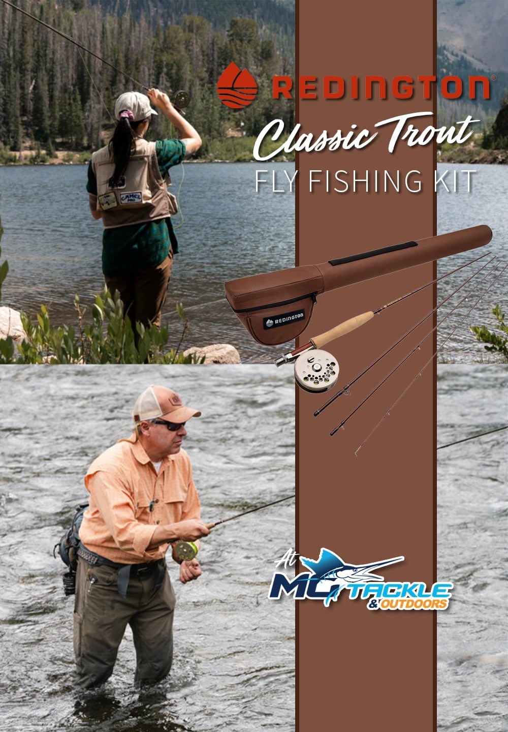 New - Redington Classic Trout Fly Fishing Kit