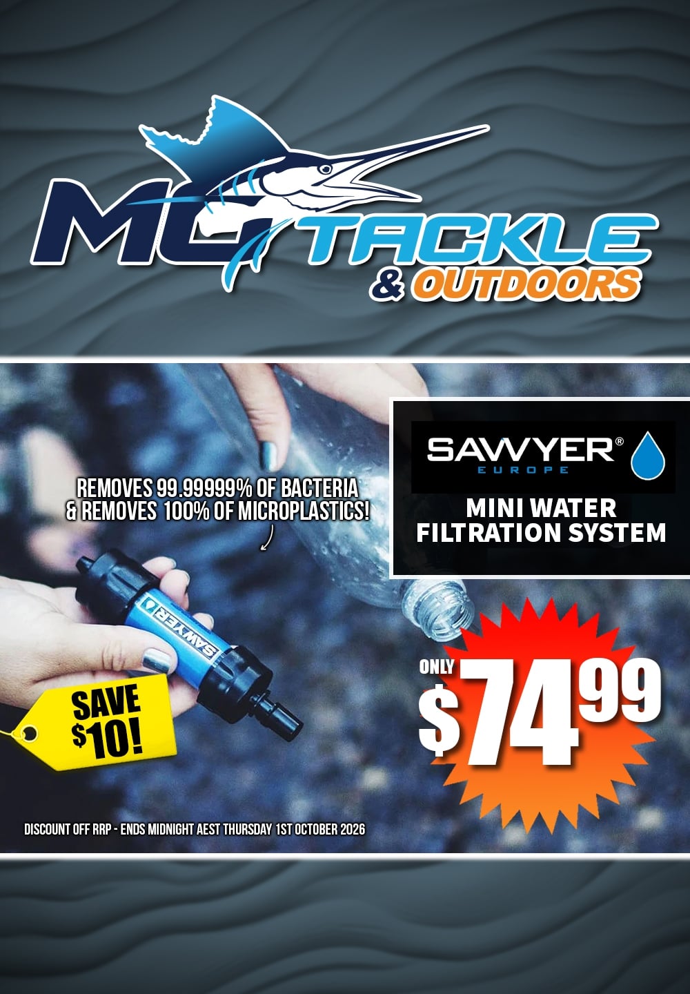 Sawyer Mini Water Filtration System only $74.99