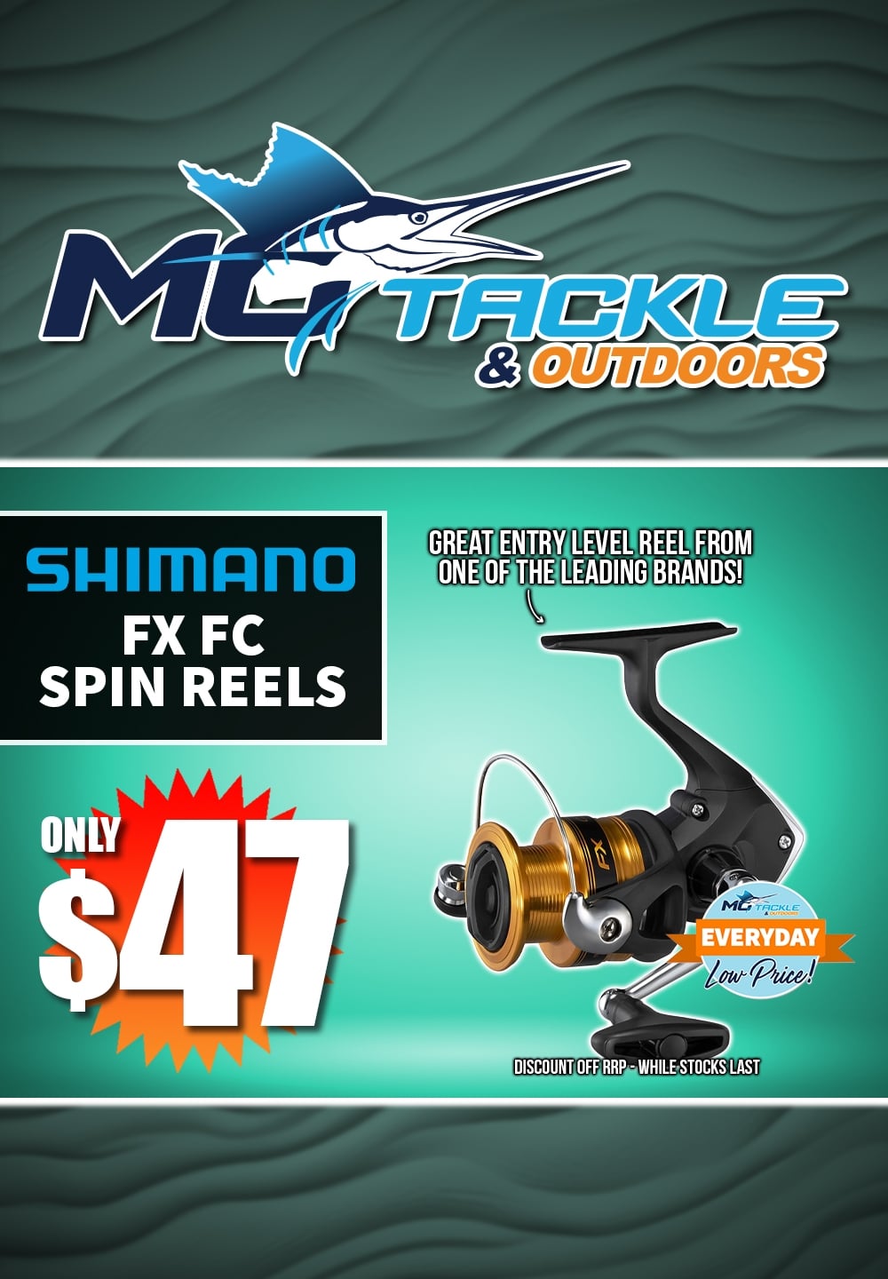 Shimano FX FC Spin Reel only $47