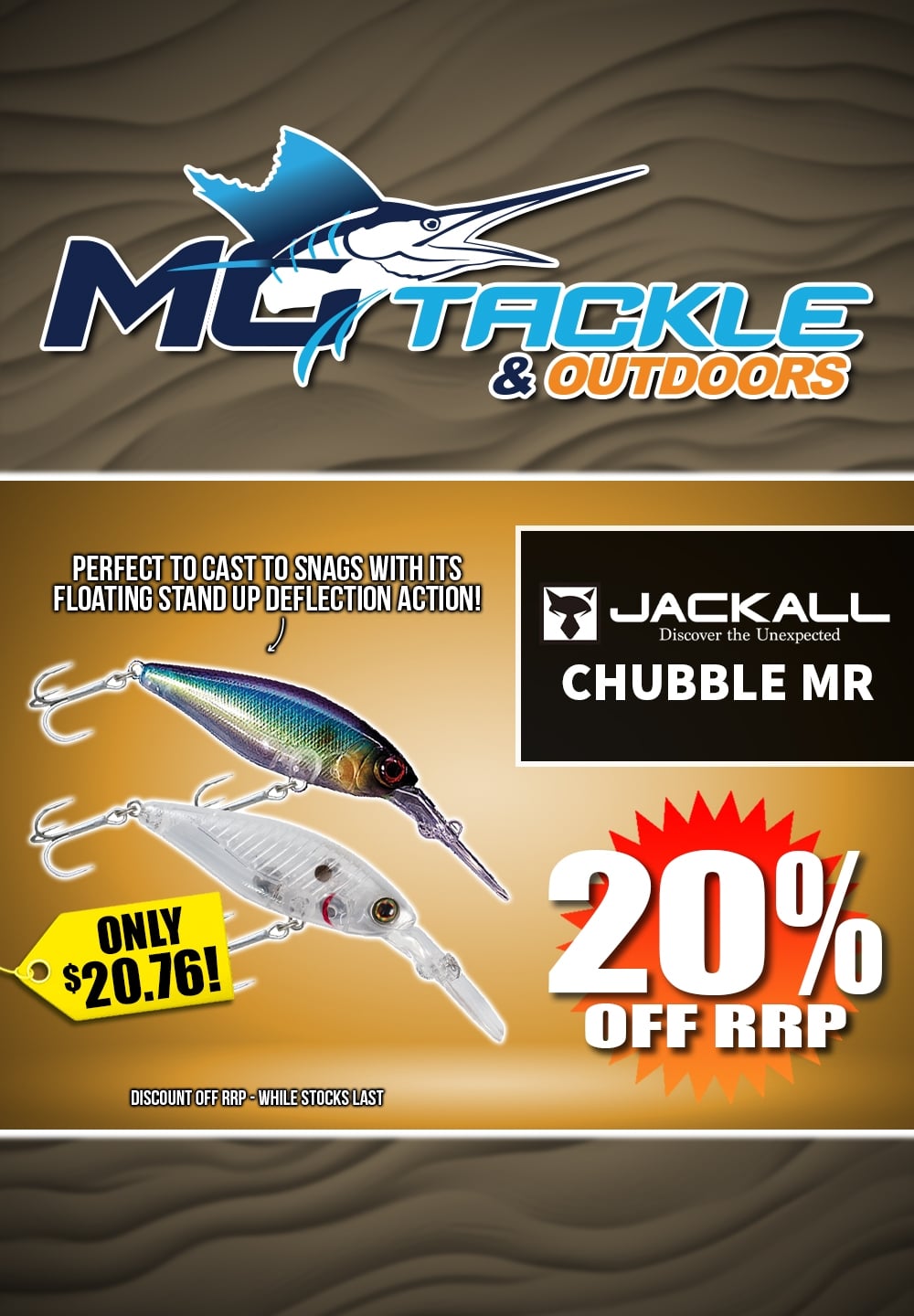 20% off Jackall Chubble MR