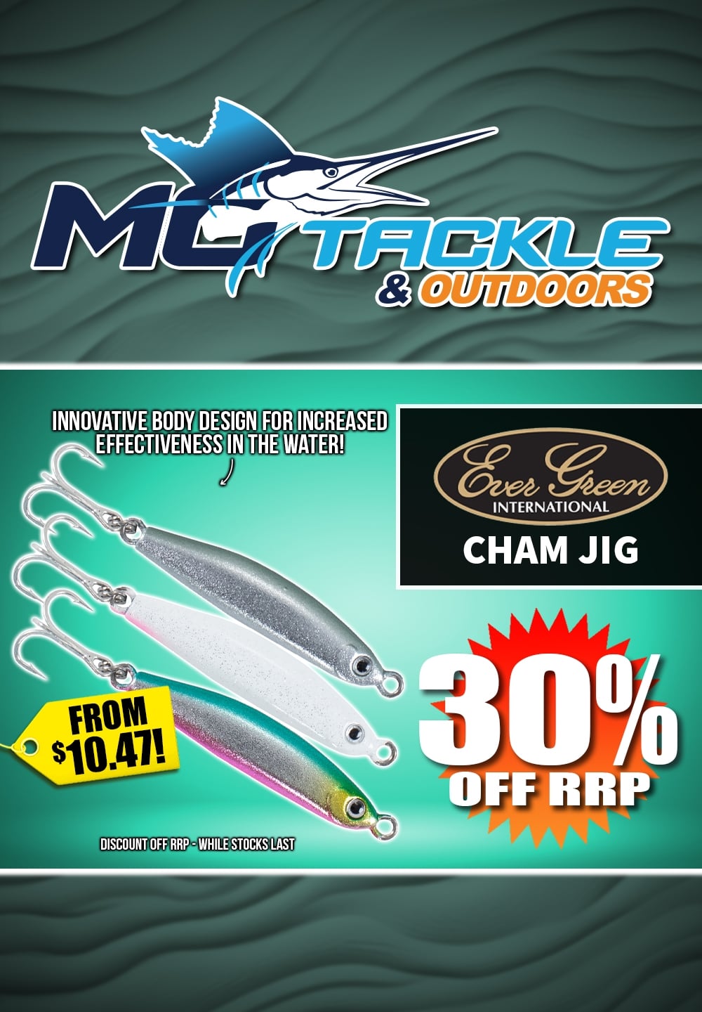 30% off Ever Green Cham Jig