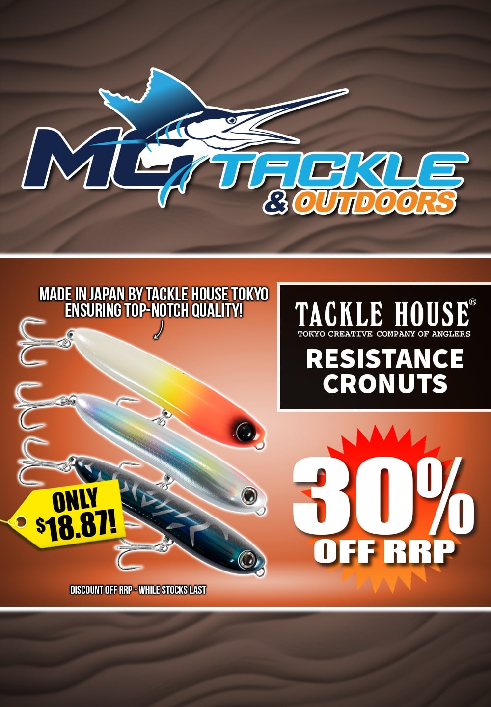 30% off Tackle House Resistance Cronuts Lure