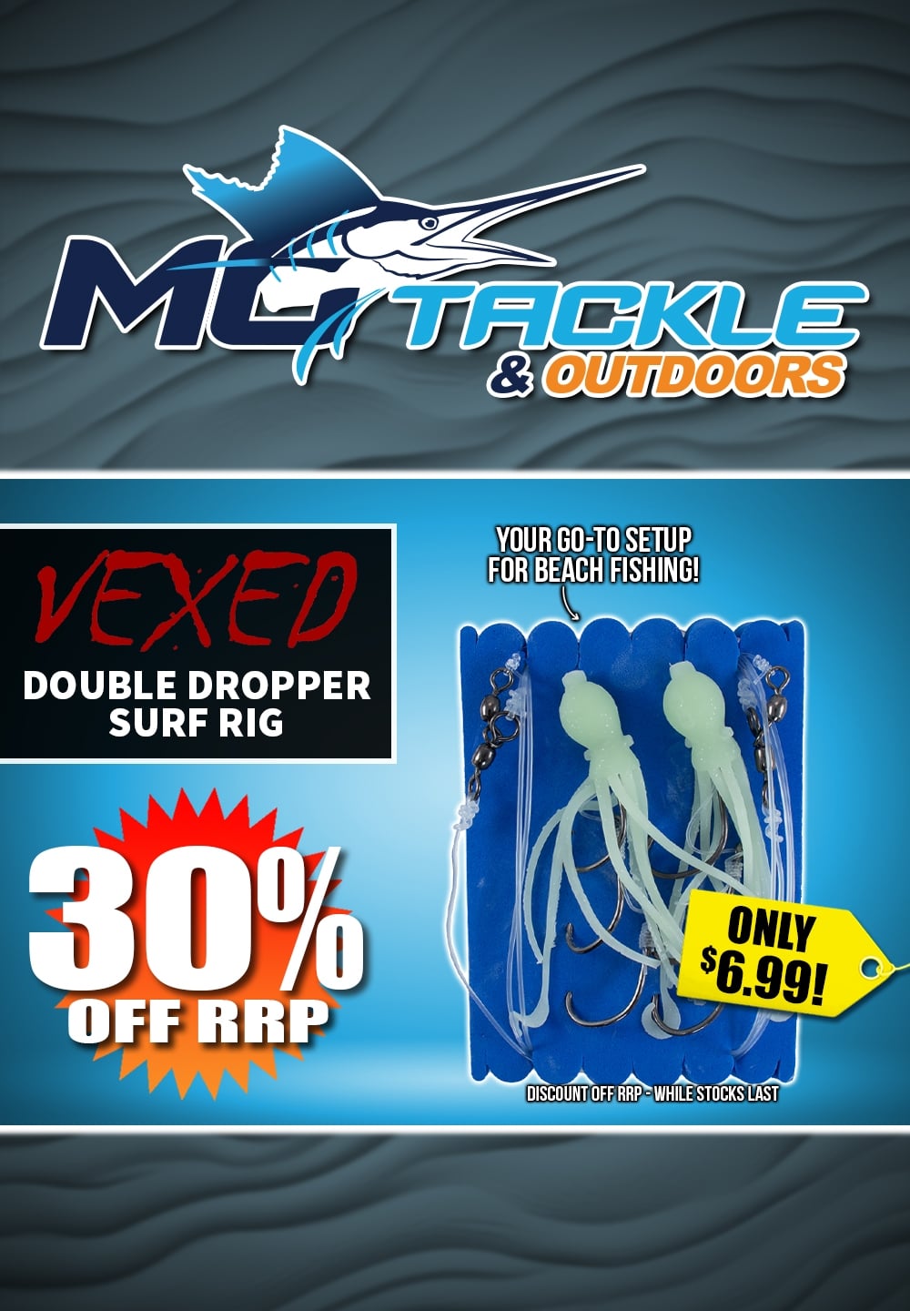 30% off Vexed Double Dropper Surf Rig