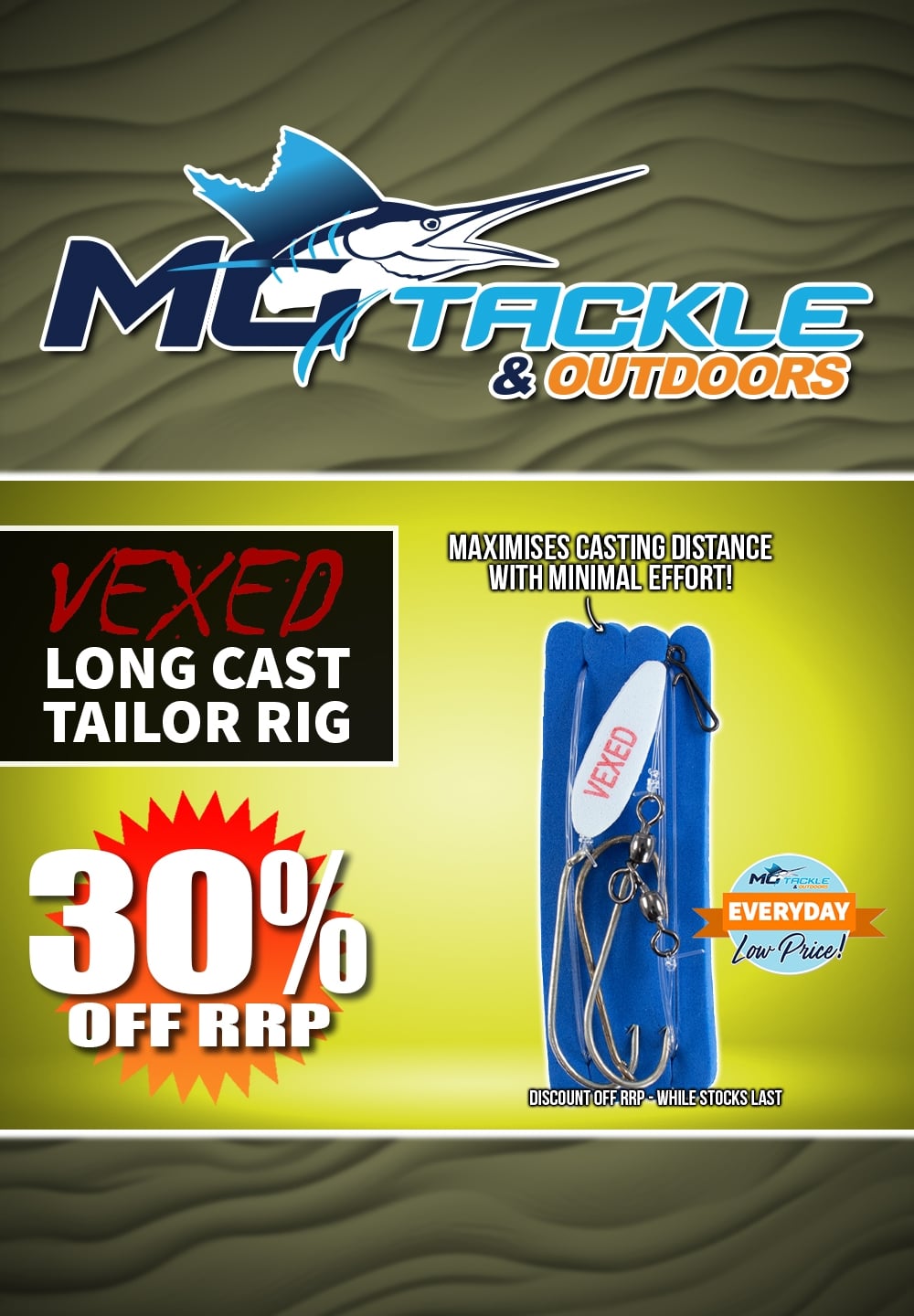30% off Vexed Long Cast Tailor Rig