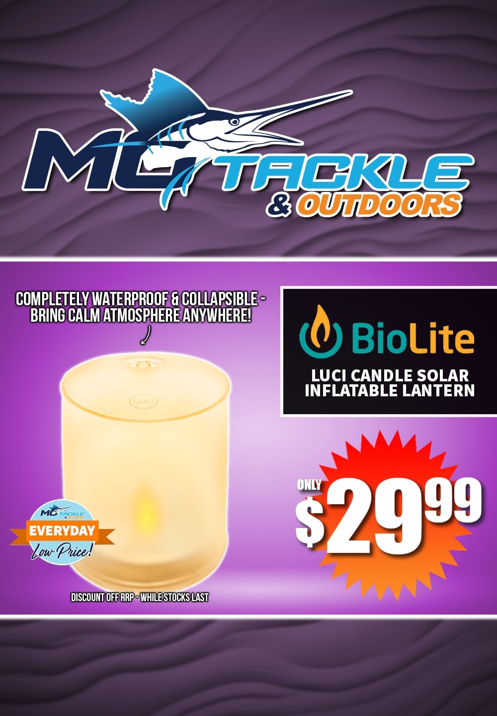 BioLite Luci Candle Solar Inflatable Lantern $29.99