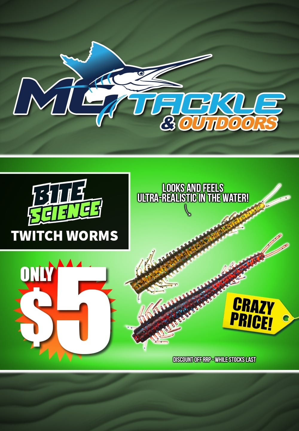 Bite Science Twitch Worm Lure only $5