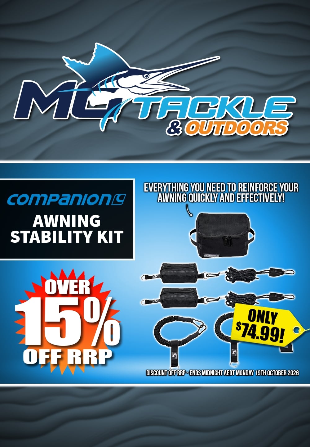 Companion Awning Stability Kit only $74.99