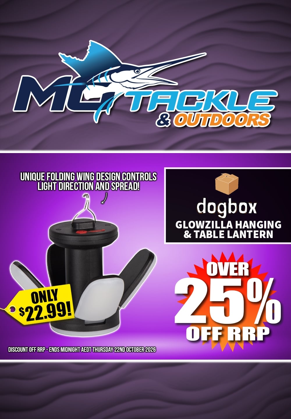Dogbox GlowZilla Winged Hanging and Table Lantern only $22.99