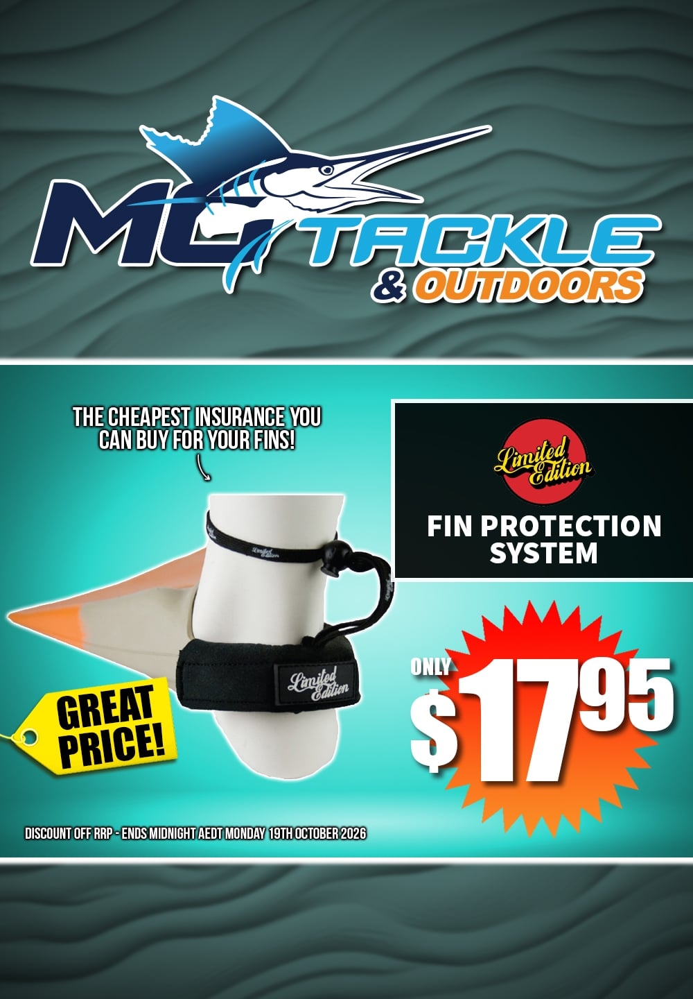 Limited Edition Surf Fin Protection System only $17.95