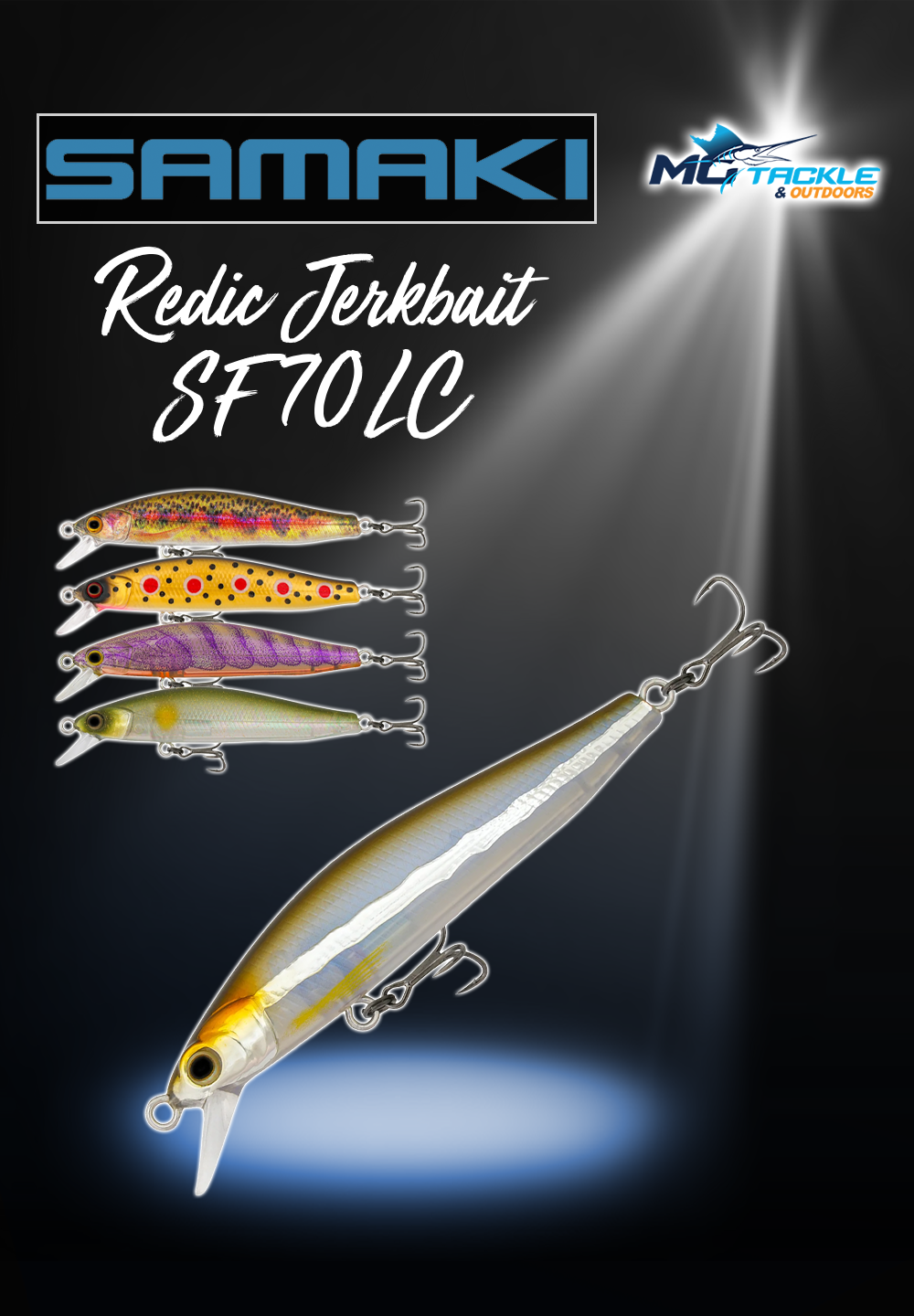 New - Samaki Redic Jerkbait SF70LC Lure