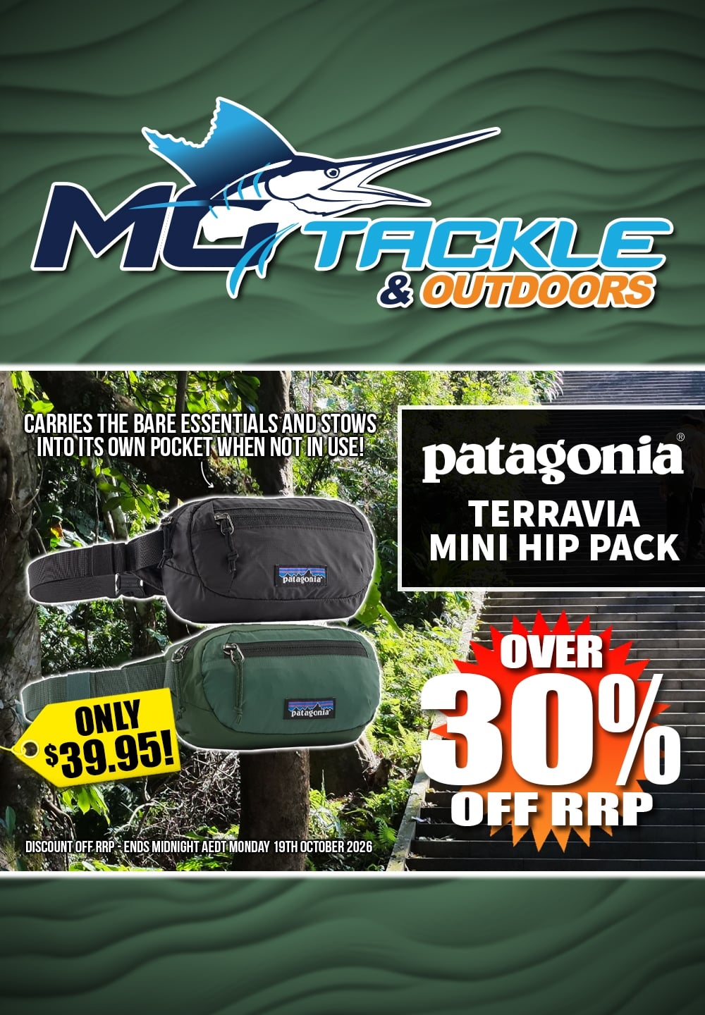Patagonia Terravia Mini Hip Pack only $39.95