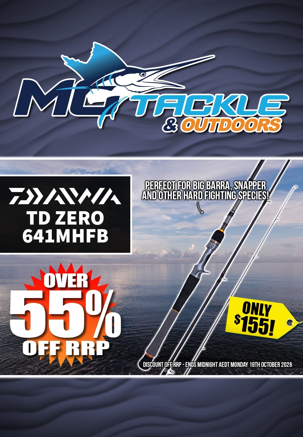 Daiwa 22 TD Zero Rod only $155