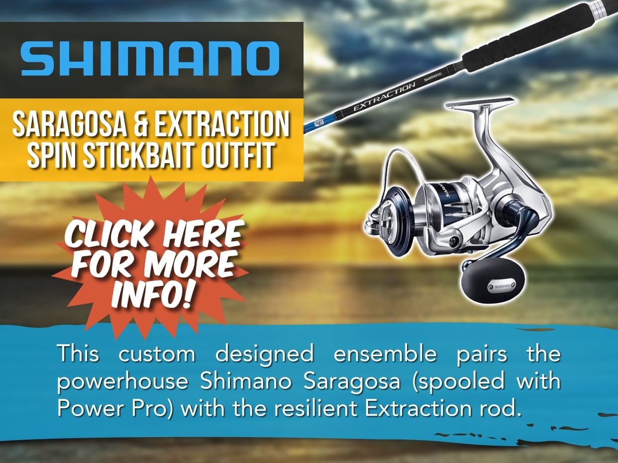 SHIMANO SARAGOSA & EXTRACTION SPIN STICKBAIT COMBO
