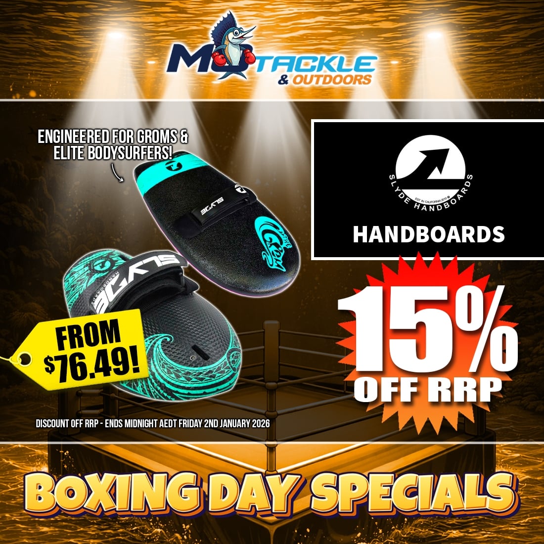 15% off Slyde Handboards
