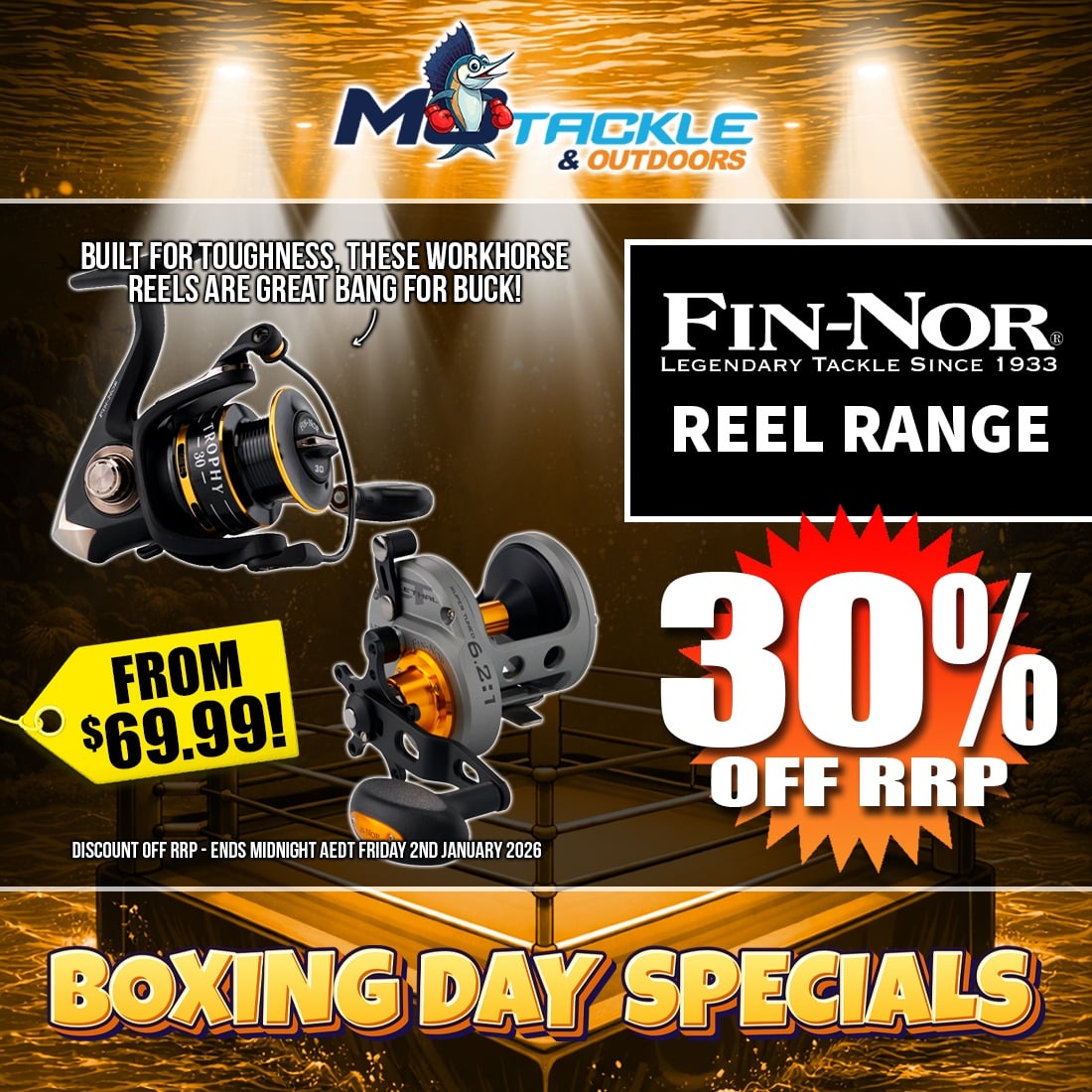 30% off Fin-Nor Reels