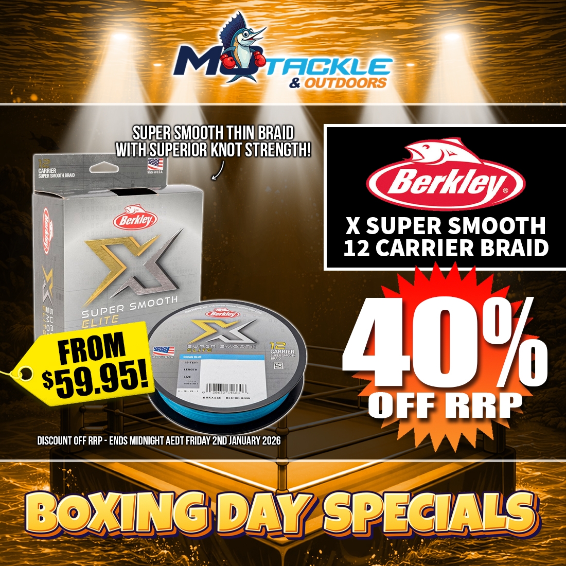 40% off BERKLEY X SUPER SMOOTH ELITE 12 CARRIER BRAID