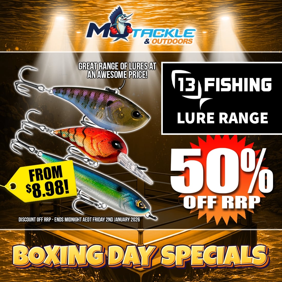 50% off 13 Fishing Lures