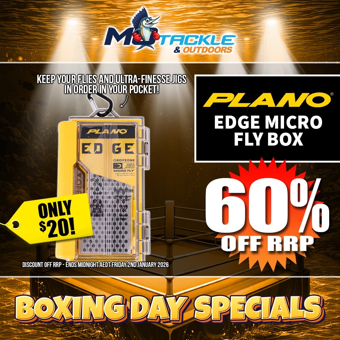 PLANO EDGE MICRO FLY BOX only $20