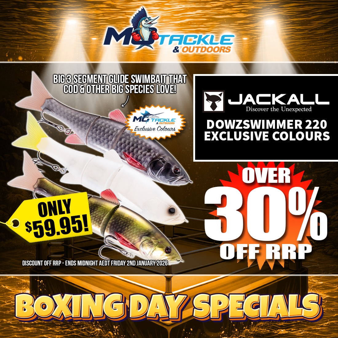 EXCLUSIVE Jackall DOWZSWIMMERS only $59.95