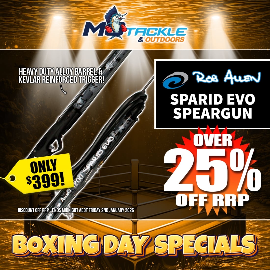 ROB ALLEN SPARID EVO SPEARGUN only $399