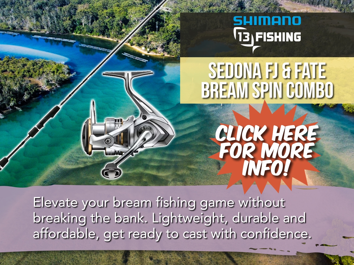 SHIMANO SEDONA FJ & 13 FISHING FATE BLACK BREAM SPIN COMBO