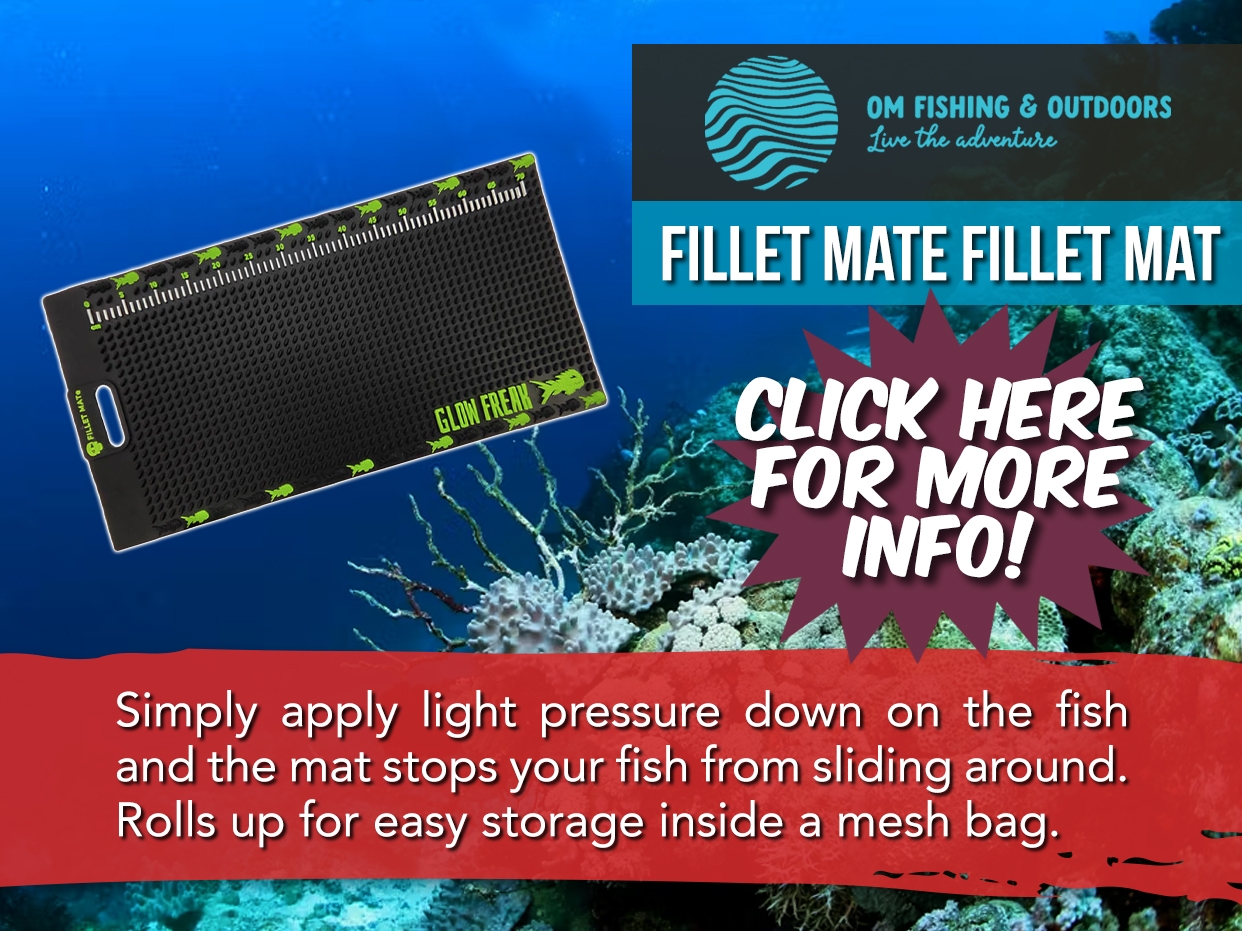 OM FISHING & OUTDOORS FILLET MATE - NON SLIP FISH FILLETING MAT